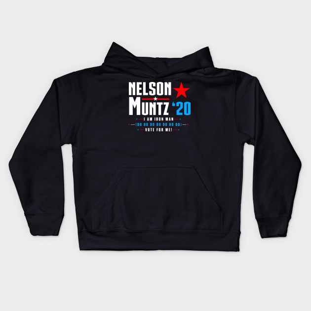 Vote Nelson Muntz 2020 Simpsons Election (White) Kids Hoodie by Fanboys Anonymous